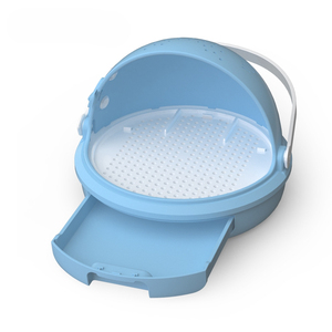 Transportadora de Mascotas Bunnyhi CWTKC001, Cápsula Espacial de Plástico PP para Mascotas Pequeñas, Disponible en Verde, Azul y <span class=keywords><strong>Amarillo</strong></span>, con Asa y Cajón - Product Image 2
