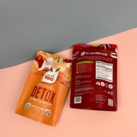 Sachet Doypack refermable anti-humidité pour thé en vrac saveur ibiscus, idéal pour les sachets de thé amincissant aux herbes