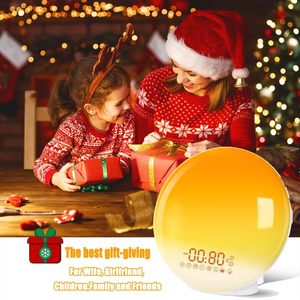 Sunrise Alarm Clock RGB Night <b>Light</b> Bedroom Decoration Wake up <b>Light</b> Novelty Body <b>Touch</b> Switch Daylight Birthday Gift Table Lamp - Product Image 3