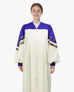 Toghe da Coro Personalizzate Viola <span class=keywords><strong>Andante</strong></span> con Decorazione a Motivo di Grano sulle Stole - Product Image 2