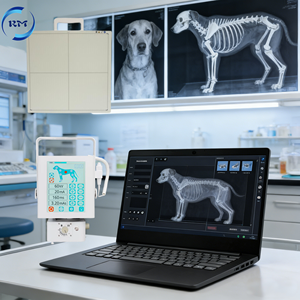 Taşınabilir Hayvan Röntgen Cihazı, 10 İnç Dokunmatik Ekranlı Tıbbi Düz Panel Dedektörlü ve Standlı Koruyucu ile - Product Image 3