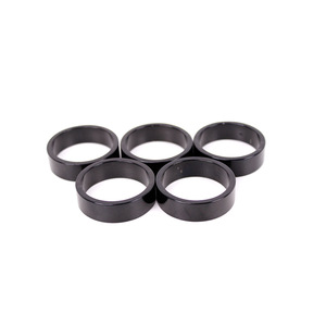 Entretoises de potence de vélo 31,8 mm en alliage d'aluminium noir usiné CNC haute résistance - Product Image 1