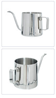 Bouilloire à café à bec long en acier inoxydable 304, style minimaliste moderne, avec couvercle épaissi, pour café à bec fin, transfrontalière