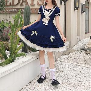 Costume Anime Lolita da Cameriera - Abito con Colletto a Balze in Pizzo per Donne Adulte in Poliestere - Product Image 3