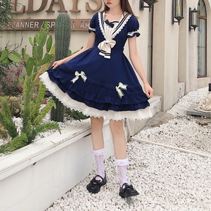blue mini vacation dress Floral Print – Ruffle Sleeve Boho Dress – Sofella Boutique a bow tie closure Dress Socks - Nordic Storm Blue sleeve:32/33