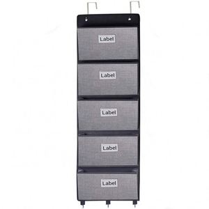 Over the Door Organizer <b>Wall</b> Closet Hanging Organizer Metal Hooks Foldable Hanging <b>Shelves</b> - Product Image 2