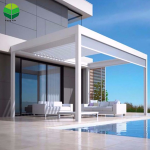 Moderno Nuevo diseño de aluminio motorizado retráctil bioclimática pérgola con luz LED - Product Image 4