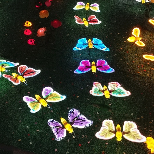 New IP65 Waterproof LED Dynamic Flying Artificial Butterfly Lights - Outdoor Decorative Insect Lighting with Luminous Effect