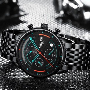 Relojes de Pulsera Deportivos de Lujo para Hombre, de Cuarzo, Diseño Casual de Acero Inoxidable, Resistentes al Agua, con Calendario, Esfera de Cristal Simple - Product Image 5