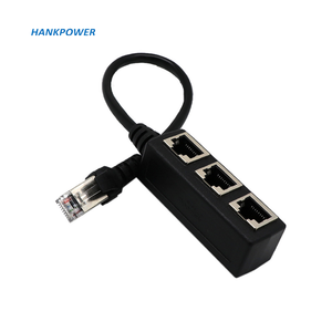 Yüksek kaliteli RJ45 konnektör 1 ila 3 erkek kadın ağ 3 port genişletici uzatma Ethernet Lan kablosu - Product Image 2