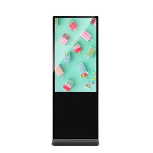 Cms Gratis 4K Lcd Reclame Touchscreen Display Binnen Ultra Slanke Vloer Staande Digitale Totem