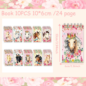 Horse Racing Notebook Spiral Mini <b>Notepad</b> Portable Animal Theme Pink Cover 70g Paper <b>Digital</b> Printing Promotional Notebooks - Product Image 3