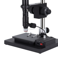 SANQTID 4K HD Video Microscope Camera Electronic Continuous Zoom Coaxial Light Electronic Microscope for Image Acquisition PCB