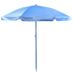 Ombrellone Blu con Palo in Fibra di Vetro da 200 cm di Diametro, Ideale per l'Uso in Spiaggia - Product Image 1