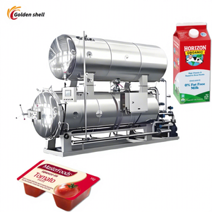 Stérilisateur alimentaire à vapeur automatique CE autoclave pour <span class=keywords><strong>bocaux</strong></span> en verre boîtes de conserve pochettes et aliments en bouteille - Product Image 1