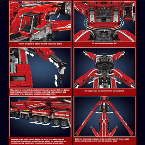 Khuôn Vua 17008 kỹ thuật giáo dục đồ chơi App RC cơ giới ltm11200 cẩu Đỏ Xe tải mô hình gạch Kid khối xây dựng món quà - Product Image 6