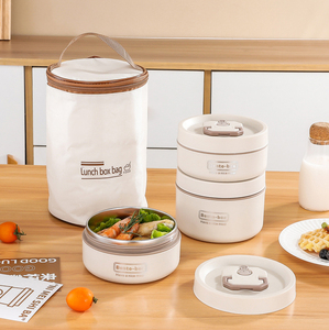 Yuedisi – Contenant alimentaire isotherme en acier inoxydable 304 à 3 couches, empilable, étanche et compatible micro-ondes, pour le déjeuner (vente en gros) - Product Image 5