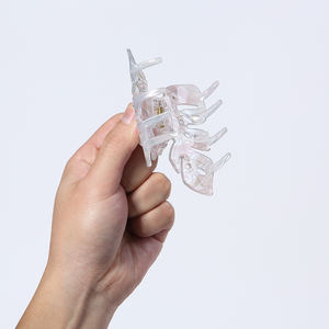 ที่หนีบผมอะซิเตทใบยาว8ซม. ทรงใบไม้หรูหราที่หนีบผมทรงใบหูฉลามสำหรับผู้หญิงใช้ในชีวิตประจำวัน - Product Image 4