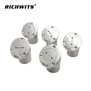 RICHWITS Bouchon de remplissage en acier inoxydable 316 pour réservoir de carburant de yacht, réservoir d'eau incurvé, entrée d'eaux usées / port de remplissage d'huile, pièce et accessoire - Product Image 1