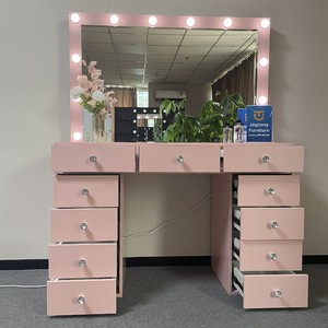 Low Price Long Dressing Table Spacious Storage & LED Mirror | Alibaba.com