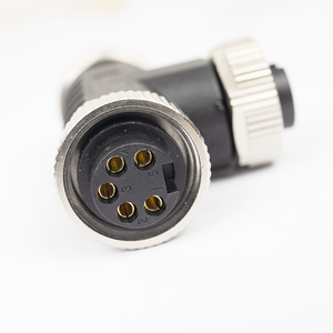 Mシリーズ 90度 T字型 3方向電気コネクタ（2+3ピン オス/メスプラグ） - Product Image 4