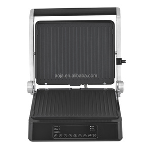 Grill de contact professionnel AOJA 1800W avec <span class=keywords><strong>menu</strong></span> intelligent, affichage numérique, système de charnières flottantes, ouverture à 90/180 degrés et bac de récupération des graisses - Product Image 1