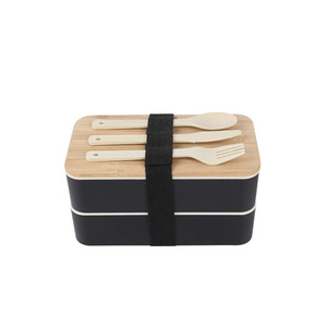 Japanese-style Camping Lunch Box Frame Insulation Double-layer Large-capacity <strong>Microwave</strong> Plastic Fresh-keeping Bento Box <strong>Set</strong> - Product Image 5
