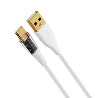 Nuevo Cable USB de Transferencia de Datos y Carga Rápida con Conector USB 3.0 Tipo-C y USB-A, Material TPE, Pantalla Digital y Conductor de Cobre Puro