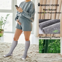 Chaussettes de compression en bambou personnalisées, respirantes, pour le soutien de la circulation, 15-20 mmHg, pour infirmières et femmes enceintes