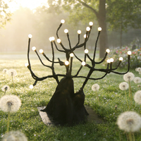 Éclairage LED pour mariage sur la plage, éclairage LED de Noël, événements de vacances, arbre en résine perlée, éclairage de parc sur le thème de la nature