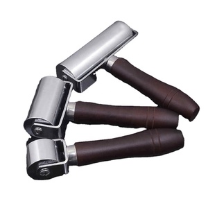 Cuir Presse Bord Rouleau Maroquinerie Manche En Bois En <span class=keywords><strong>Acier</strong></span> Au Carbone Creaser DIY Cuir Roulement Artisanat Rouleau Outil 60mm - Product Image 6