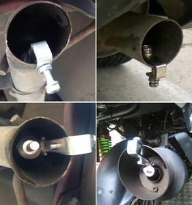 Silenciador de escape universal de gran tamaño para coche, simulador de sonido de válvula de descarga (BOV) tipo silbato, tamaño L, con efecto de remolino - Product Image 5