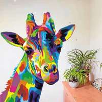 Paintworks DIY Kits de peinture à l'huile Peinture colorée par numéros pour adultes et enfants Style européen sans cadre