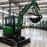 Mini-excavatrice sur chenilles en acier de 4 tonnes avec cabine, moteur diesel Kubota, certifiée CE EPA EURO5, avec pince, livraison gratuite