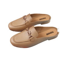 Sandales plates décontractées à plateforme souple pour femmes, style mule, personnalisables, collection été 2024, vente en gros