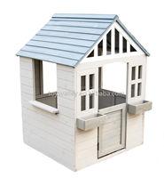 Maisonnette de jeu pour enfants en sapin chinois du Shandong, cabane extérieure en bois monochrome avec jardinière pour les 5-13 ans