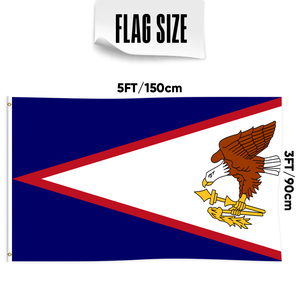 <span class=keywords><strong>Drapeau</strong></span> des Samoa américaines imprimé sur mesure 3x5ft en polyester <span class=keywords><strong>de</strong></span> soie simple face avec logo personnalisé pour les bannières nationales et les drapeaux d'affichage - Product Image 2