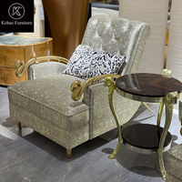 Table d'appoint de luxe en or avec tête de ram, 2 niveaux, placage foncé, table d'appoint italienne, table basse pour villa, hôtel, salon
