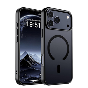 غطاء حماية شفاف من البولي يوريثان الحراري المقاوم للصدمات بملمس جلدي مغناطيسي لهاتف آيفون 17 برو ماكس - Product Image 1