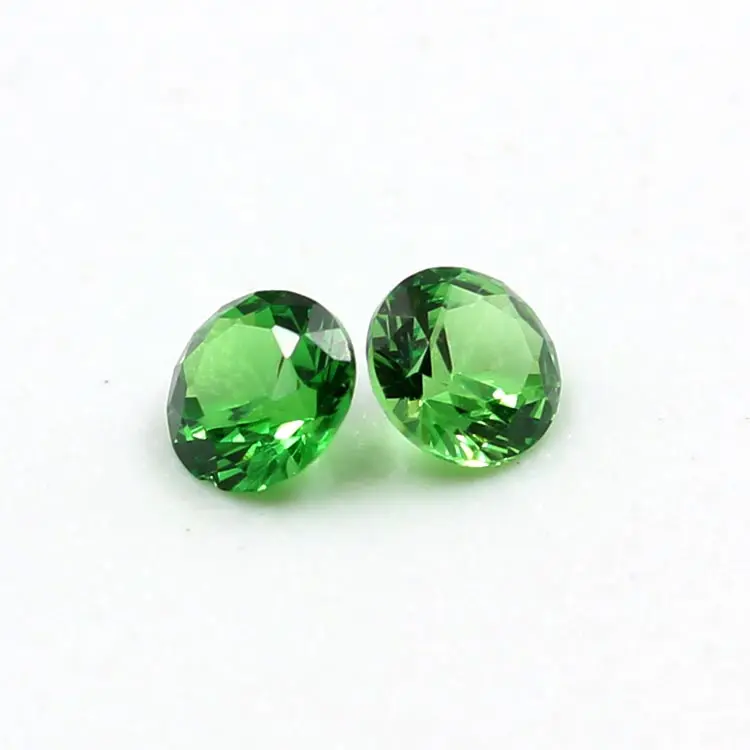 Hot sale round brilliant cut natural gemstone green garnet price carat stone price