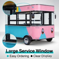 Carrito de Comida Móvil Mini de Aluminio y Fibra de Vidrio Más Vendido, con 1 Año de Garantía, Marca CNCX, Exportación Mundial