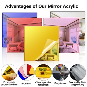 Lámina de Acrílico Espejo Dorado de 3mm de YAGELI, Fabricante Personalizado, Estilo Moderno, Lavable, para Exhibiciones con Superficie Pulida - Product Image 5