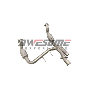 ท่อแคทตาไลติกดาวน์ไปป์สำหรับรถฟอร์ด F150 SVT RAPTOR <span class=keywords><strong>3</strong></span>.5TT ปี 2015-2019 เทอร์โบคู่ พร้อมแผ่นกันความร้อน สแตนเลส 304 หนา 1.5 มม. - Product Image 4