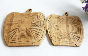 Cesta de frutas de bambú natural para encimera de cocina, tazón de almacenamiento tejido a mano para manzanas, plátanos y verduras - Product Image 3