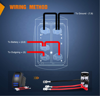 LED POD Lights Interrupteur à bascule avec fils jumper 5 broches 12V-24V Interrupteur à bascule On/Off SPST 20amp Interrupteur à bascule pour voiture camion RV bateau