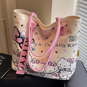 Manufacturer Customized Wholesale pink cat Canvas Shopping <strong>Bag</strong>, Durable and <strong>Recyclable</strong> Canvas Shopping <strong>Bag</strong> - Product Image 1