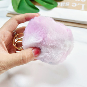 Vente en gros d'étuis en TPU + peluche de couleur dégradée pour AirPods tous modèles, étui AirPods en peluche dégradée, coloré et mignon pour les filles - Product Image 2