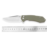 Couteau pliant EDC à manche G10, couteau de poche multi-usage, couteau de survie pour le camping et les activités de plein air