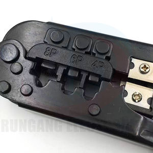 Outil de sertissage Ethernet <span class=keywords><strong>RG</strong></span> avec testeur, outil de sertissage RJ45 RJ12 RJ11 avec testeur, sertisseur 8P/6P/4C avec testeur de câble - Product Image 5
