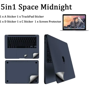 Protection intégrale 5-en-1 sans bulles <span class=keywords><strong>pour</strong></span> <span class=keywords><strong>MacBook</strong></span> <span class=keywords><strong>Air</strong></span> 15 13 (2026) A3449 A3448 A2941 A3241 A2681 – Protection des paumes et du corps - Product Image 1